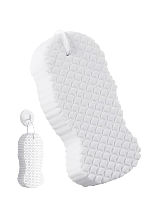 Dead Skin Remover Sponge, Spa Scrub Exfoliator Dead Skin, Skin Friendly Reusable Sponge, Sponge Bath Sponge, Ultra Soft Bath Body Shower Sponge, Resuable Exfoliator Dead Skin Remover, White  - Image 1