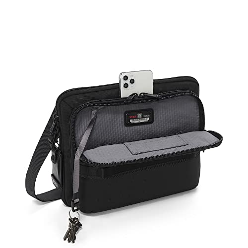TUMI Alpha Bravo Service Crossbody Bag - Zip Pocket, Tracer, Luggage Tag - Ballistic Nylon - 9.3" X 12.3" X 3.0" - Black - Image 3