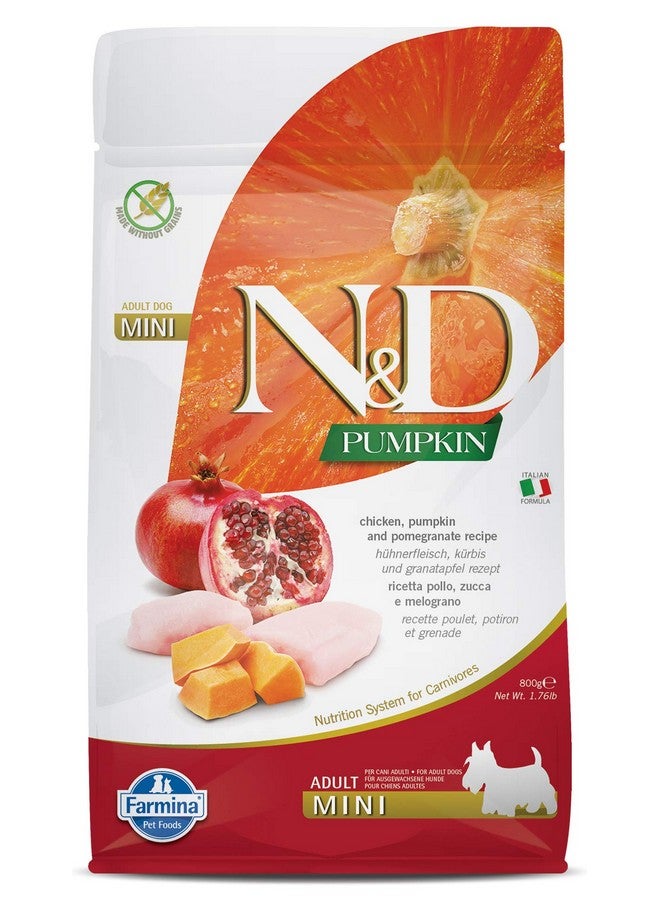 Farmina N&D Dry Grain Free Pumpkin Chicken And Pomegranate Adult Food, 0.8 Kg(Mini) - Image 1