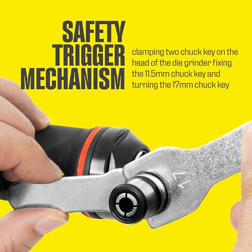 Berkling Tools 1/4" Air Die Grinder Professional Grade Heavy Duty with Variable Speed Control (Angle, Right Angle) - Image 4