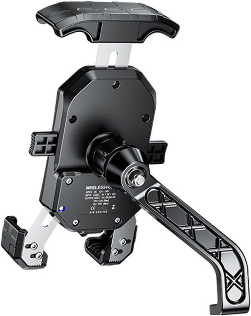 Universal Motorcycle Phone Mount: Black Aluminum Alloy - 360-Degree Rotation, Universal Compatibility for Motorcyclists, E-bike Commuters & Outdoor Rides - Image 5