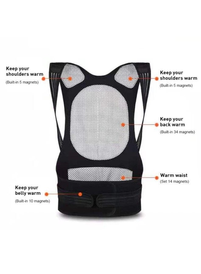 Generic Self-heating Shoulder Pads  Waistcoat Belts Shoulder Pads Warm Shirts Vests Magnetic Therapy Back Pads Unisex