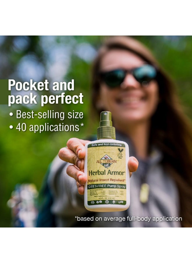 All Terrain All Terrain Herbal Armor Natural DEET-free Insect Repellent, Pump Spray, 4 Ounce  - Image 4