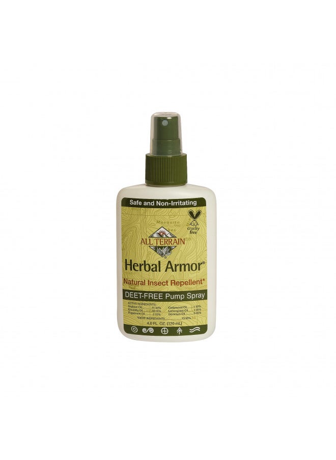All Terrain All Terrain Herbal Armor Natural DEET-free Insect Repellent, Pump Spray, 4 Ounce  - Image 1