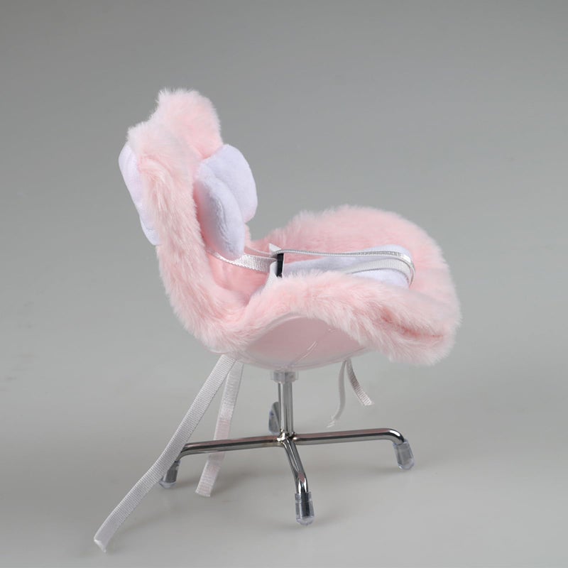 Walant Doll Car Seat Compatible with Labubu, Chair for 10-17cm Dolls - Adjustable Safety Strap, Air Vent Clip & Desktop Stand, Soft Cushion, Cute Car Ornament Gift for Collectors & Fans (Pink) - Image 5