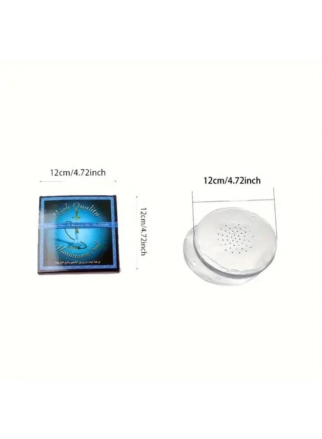 50 100 250 Pcs Heavy Duty Perforated Aluminum Shisha Foil with Rounded Edges for Safe Smoking Compatible With Hookahs Pipes Bars Restaurants Home Use Durable Easy Cleanup Smooth Surface Sturdy Construction 1 Box - Image 3
