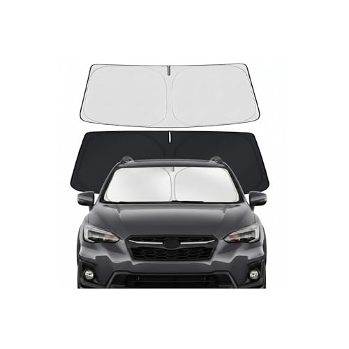 PinBaoLaLa for 2018-2024 Nissan Kicks Windshield Sun Shade - Foldable Windshield Sunshade Cover Front Window Shade Custom Fit Kicks Accessories Sun Visor Protector Blocks UV Rays Car Accessories - Image 1