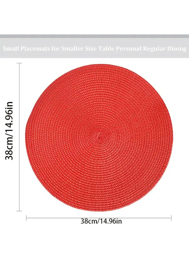 3 Pcs Sky Blue Placemats 15 Inch Durable PP Table Mats for Holiday Dining - Image 2