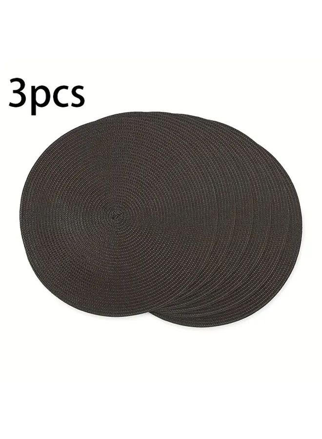 3 Pcs Sky Blue Placemats 15 Inch Durable PP Table Mats for Holiday Dining - Image 4
