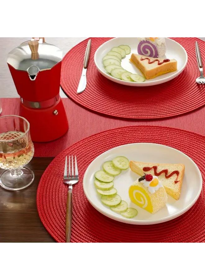 3 Pcs Sky Blue Placemats 15 Inch Durable PP Table Mats for Holiday Dining - Image 3