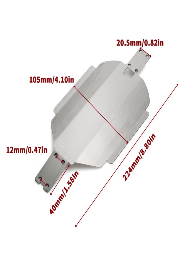Stainless Steel Skid Plate Chassis Armor Gearbox Protector for MJX 16207 16208 16209 16210 H16 1/16 Remote Control Car Upgrade Parts - Image 2