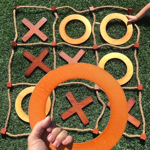 SWOOC Games Premium Giant Tic Tac Toe Game Outdoor All Weather 3ft x 3ft Instant Setup No Assembly Giant Outdoor Games for Adults and Family Outside Toys Large Lawn Backyard Fun - Image 1