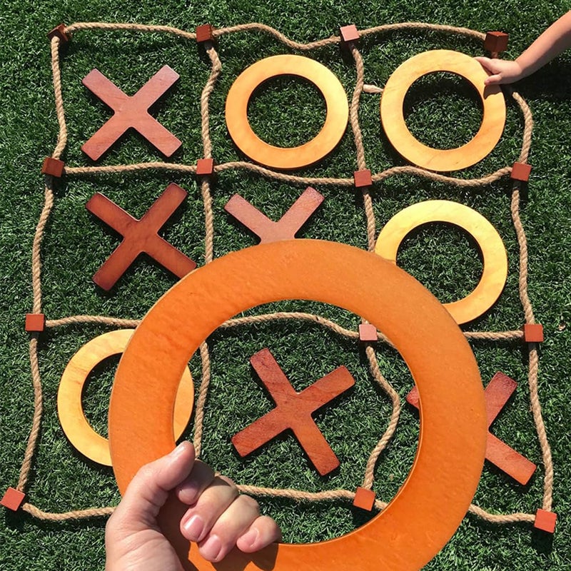 SWOOC Games Premium Giant Tic Tac Toe Game Outdoor All Weather 3ft x 3ft Instant Setup No Assembly Giant Outdoor Games for Adults and Family Outside Toys Large Lawn Backyard Fun - Image 2