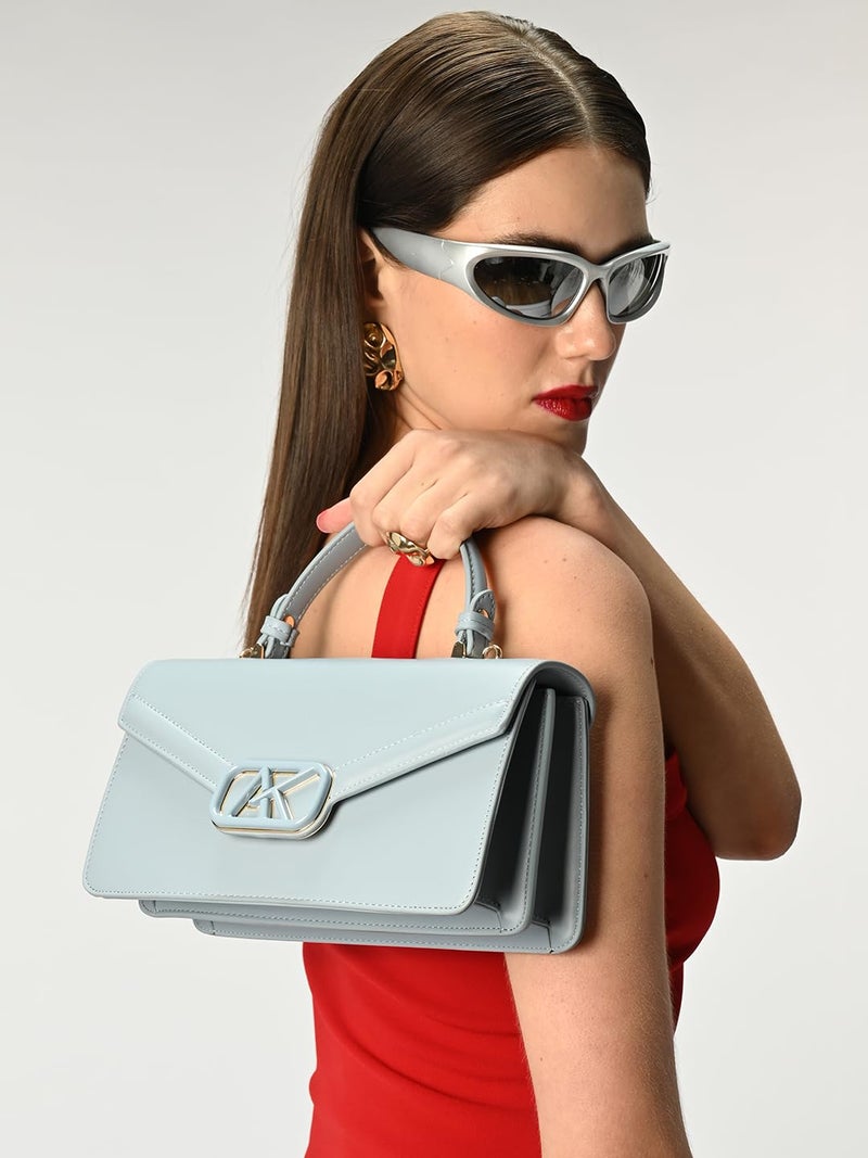 Akiki London Women's Mayfair Flap Medium Satchel Handbag|2 compartments|Detachable shoulder strap|Flap Closure|Stylish Handbag for Women - Image 5