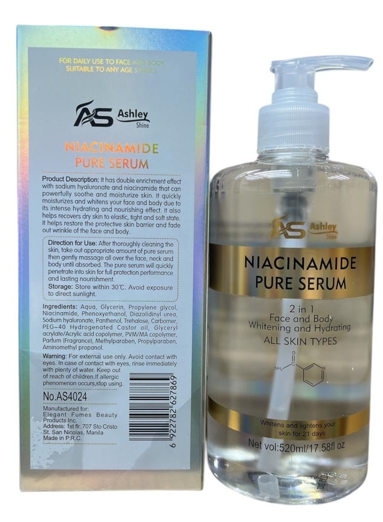 ASHLEY NIACINAMIDE PURE SERUM FACE & BODY 2IN1 500ml
