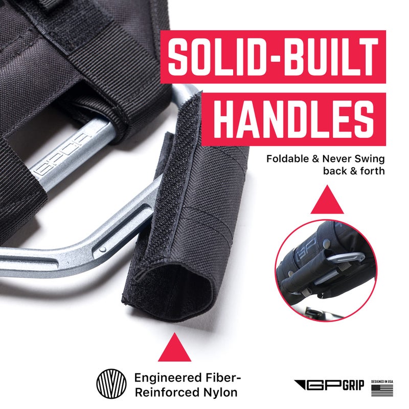 GPCA Metal Grab Handles for Jeep Wrangler 4xe, JL, JT, JK, Sport, Sahara, Rubicon and Gladiator 4DR/2DR 2007-2023 GP Grip PRO by GPCA, Foldable Patented 2 Packs, Billet Silver - Image 5