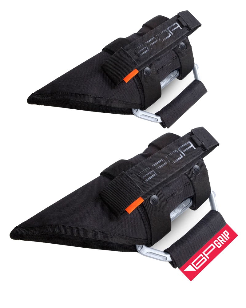 GPCA Metal Grab Handles for Jeep Wrangler 4xe, JL, JT, JK, Sport, Sahara, Rubicon and Gladiator 4DR/2DR 2007-2023 GP Grip PRO by GPCA, Foldable Patented 2 Packs, Billet Silver - Image 1