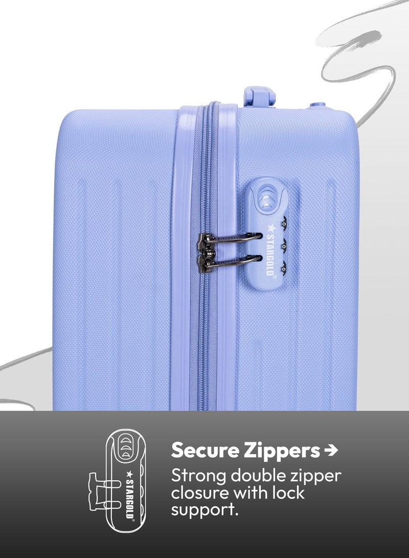 ستارجولد حقيبة سفر بمقصورة ذات 4 عجلات ذات جوانب صلبة مع قفل رقم 16 بوصة - Image 4