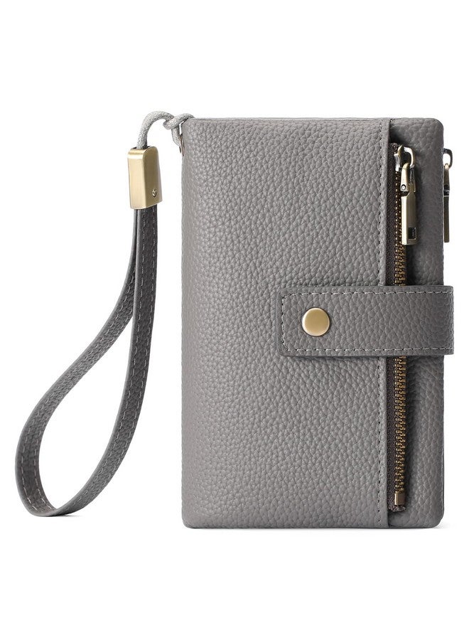 سينديفن محفظة صغيرة للنساء من الجلد مزودة بخاصية حجب تحديد الهوية بموجات الراديو وحاملة بطاقات الائتمان مع محفظة عملات معدنية بسحاب مزدوج ومحفظة نسائية قابلة للطي - Image 1