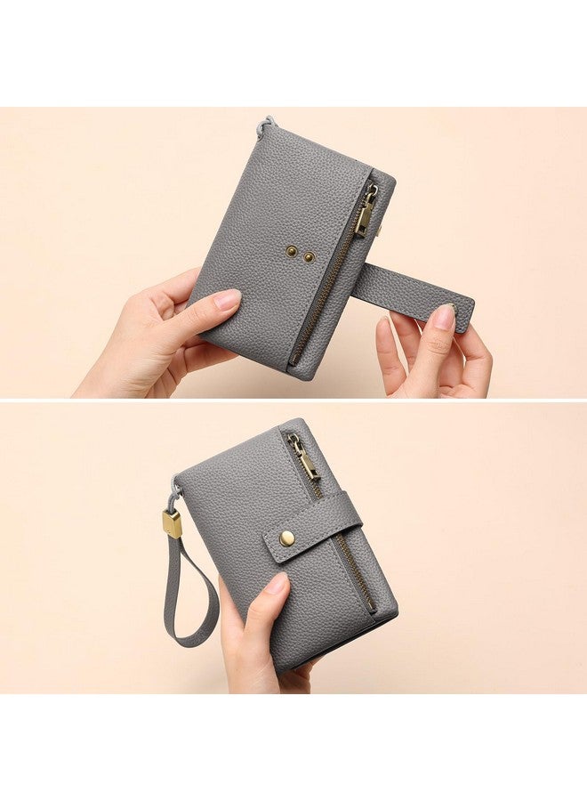 سينديفن محفظة صغيرة للنساء من الجلد مزودة بخاصية حجب تحديد الهوية بموجات الراديو وحاملة بطاقات الائتمان مع محفظة عملات معدنية بسحاب مزدوج ومحفظة نسائية قابلة للطي - Image 4