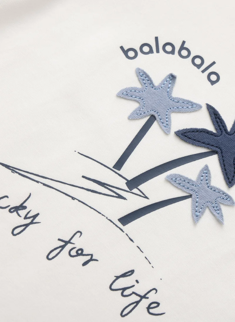 Balabala White Baby Boys Round v-neck long-sleeved T-shirt for Men | Best Price UAE