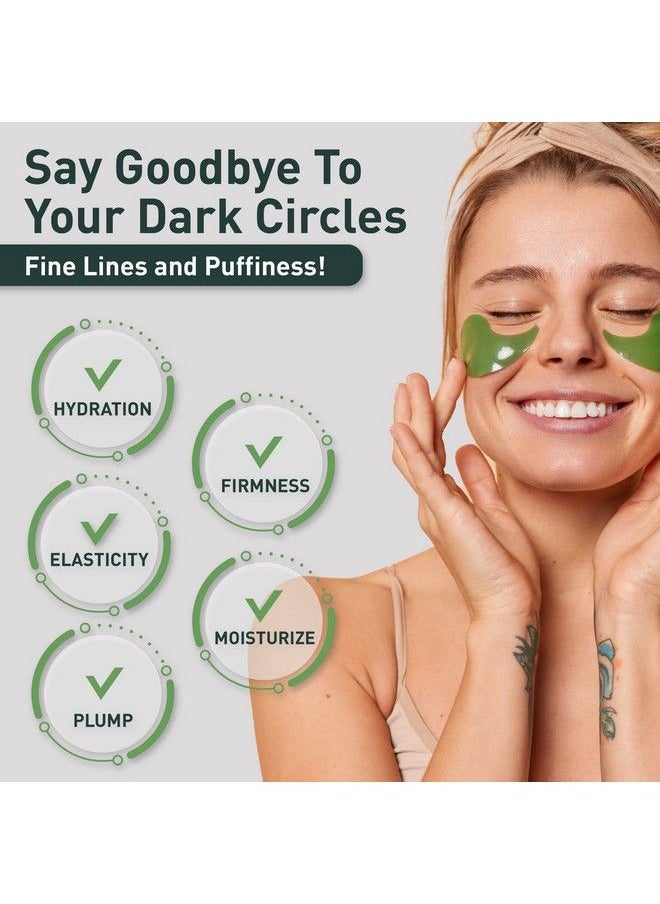 Once Upon A Tea Green Tea Matcha Firming Eye Mask 30 Pairs Collagen Patches For Fine Lines Wrinkles Under Eye Bags & Puffy Eyes Treatment Face Gel Pads That Reduce The Signs Of Aging  - Image 3
