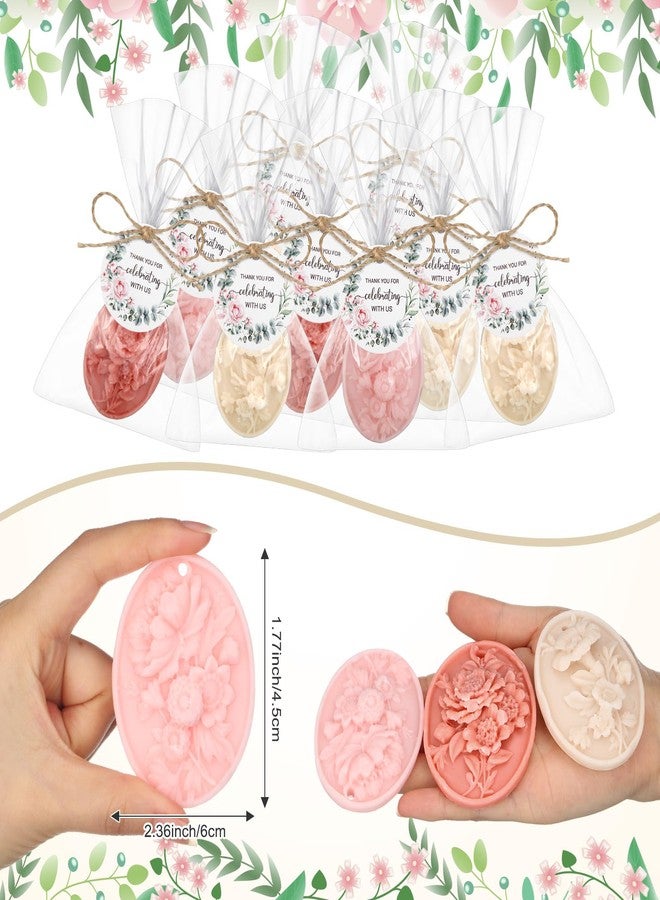 Demissle 20 Pcs Baby Shower Soap Favors Wildflowers Baby Shower in Bloom Flower Bath Soap Gift Set with White Greeting Card Handmade Gifts for Guests Decorations Supplies(Mixed Color,Elegant Style) - Image 2