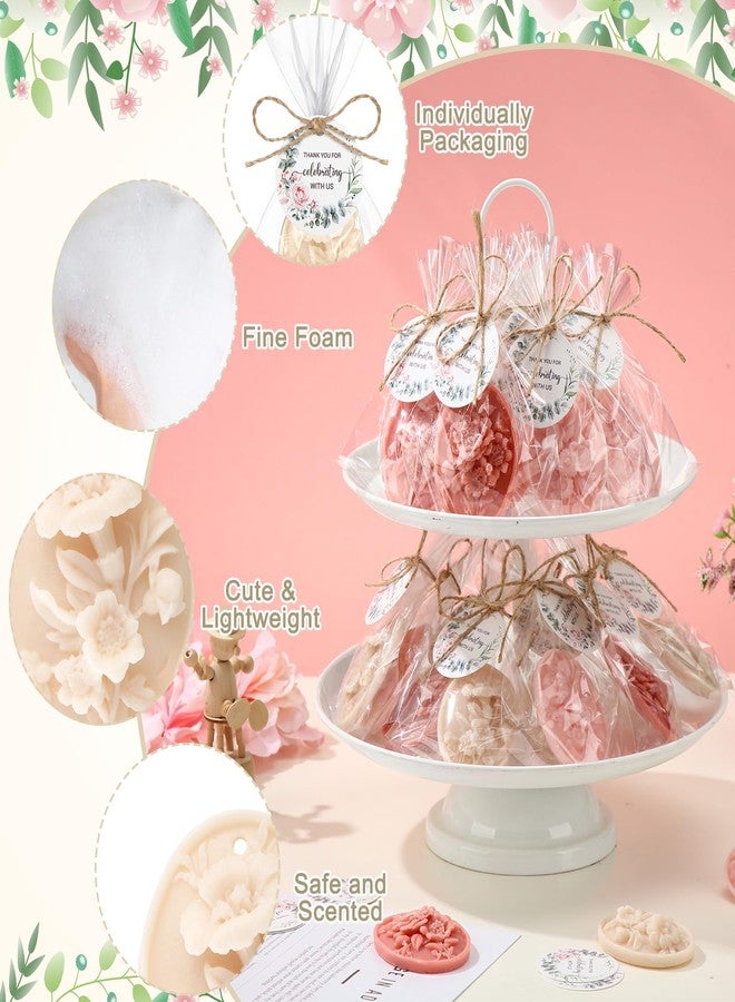 Demissle 20 Pcs Baby Shower Soap Favors Wildflowers Baby Shower in Bloom Flower Bath Soap Gift Set with White Greeting Card Handmade Gifts for Guests Decorations Supplies(Mixed Color,Elegant Style) - Image 3
