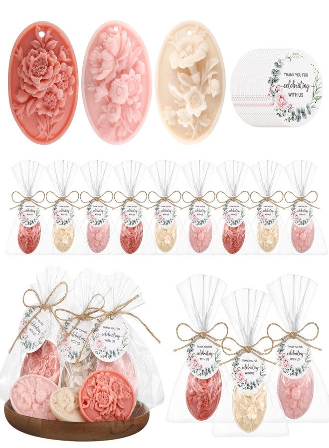 Demissle 20 Pcs Baby Shower Soap Favors Wildflowers Baby Shower in Bloom Flower Bath Soap Gift Set with White Greeting Card Handmade Gifts for Guests Decorations Supplies(Mixed Color,Elegant Style) - Image 1