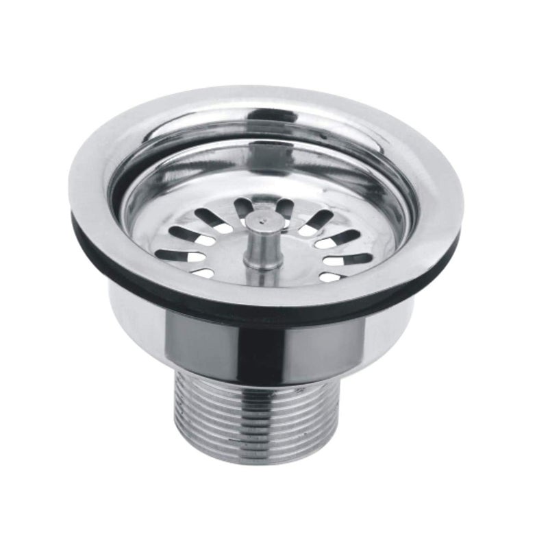 Stainless Steel Heavy Full SS 4 Inches Kitchen Waste Coupling for Sink with Chrome Finished Silver Pack of 1 3  - Image 1
