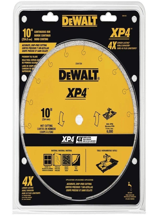 DEWALT Diamond Blade for Tile, Wet Cutting, 10-Inch x .060-Inch (DW4764) - Image 1