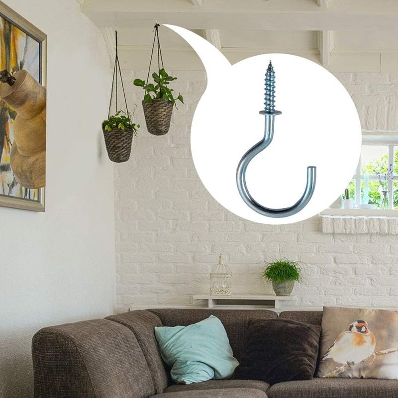 Galvanized Metal Screw On Hanger Hooks 20 Pack For Indoor Outdoor Hanging Plants - Image 5