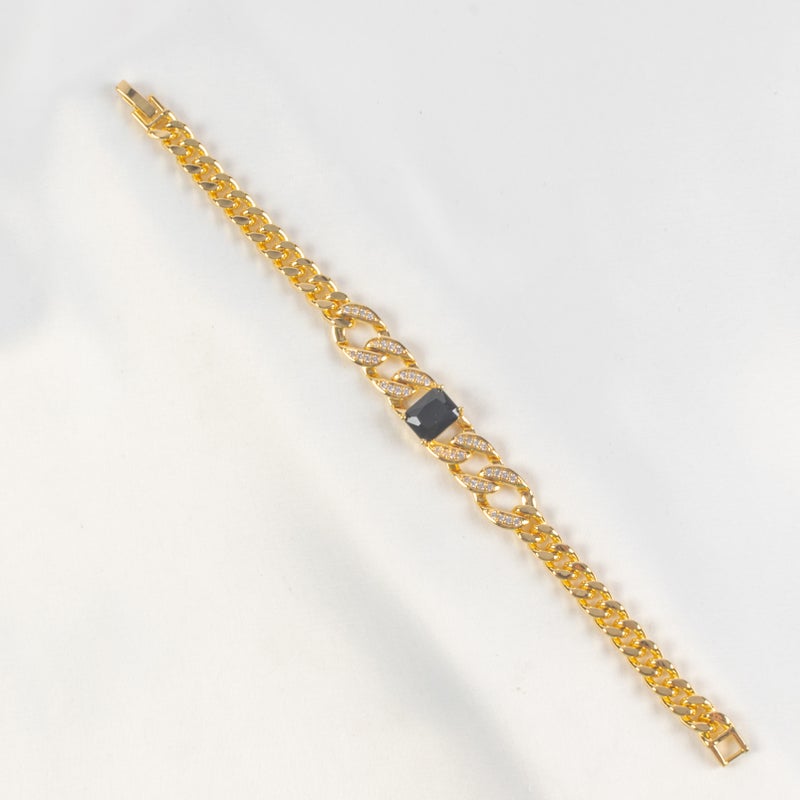 Golden Black Zirconic Chinese Gold Bracelet - Image 1