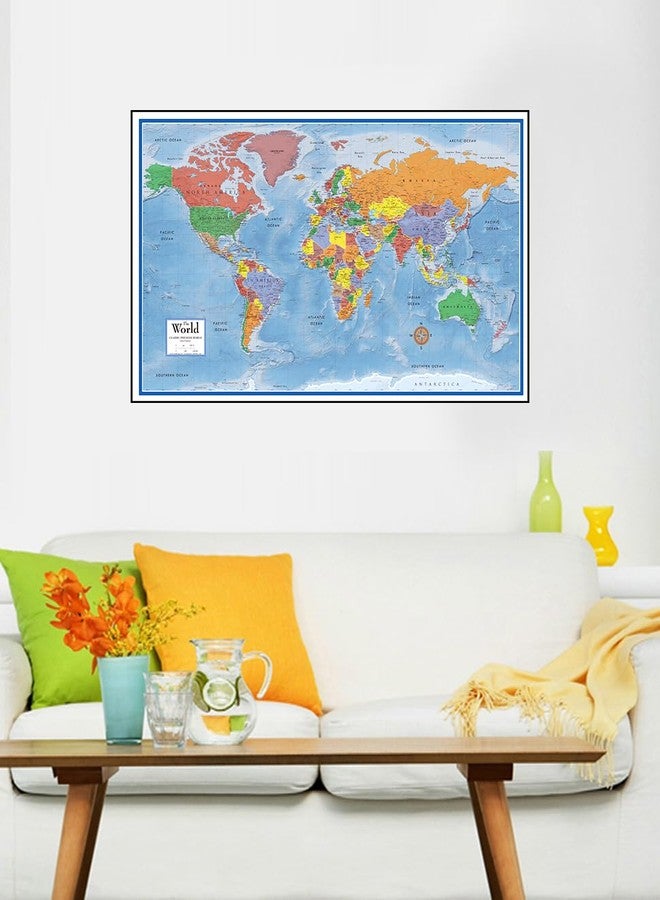 Swiftmaps 24x36 World Classic Wall Map Poster Mural Laminated - Image 5