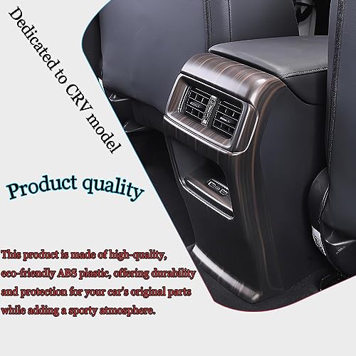 MUXEE غطاء تريم لمخرج هواء مكيف الهواء الخلفي للتحكم المركزي MUXEE لسيارة هوندا CRV CR-V 2023 2024 2025 - ملحقات داخلية رياضية بتصميم خشبي من ABS - Image 3