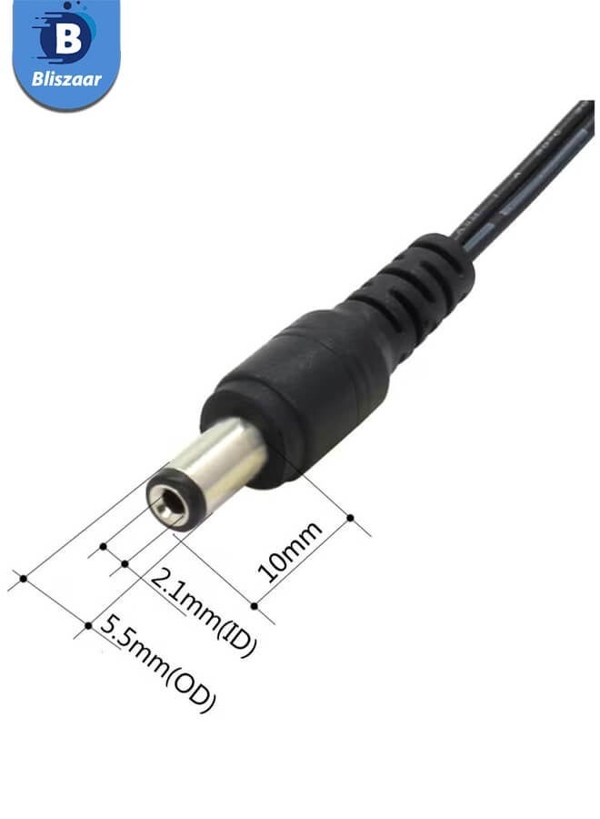 Bliszaar 12V 1A Power Supply Adapter 1.5M(5ft), AC 100-240V to 12V Power Plug DC 5.5x2.1mm Male, Compatible with CCTV Cameras, Router, Monitor, LED Strip Lights, UL/CE/FCC Certified - Image 3