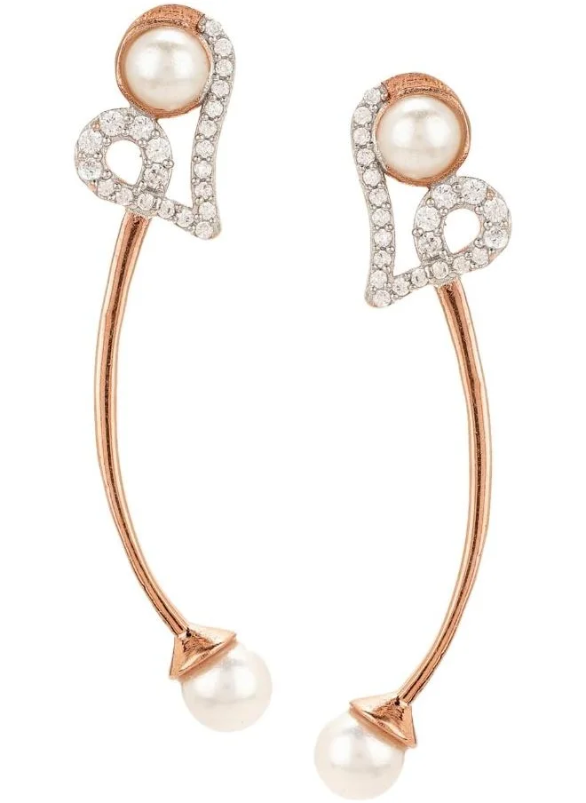 فويلا Voylla Rose Gold-Plated Brass Earrings