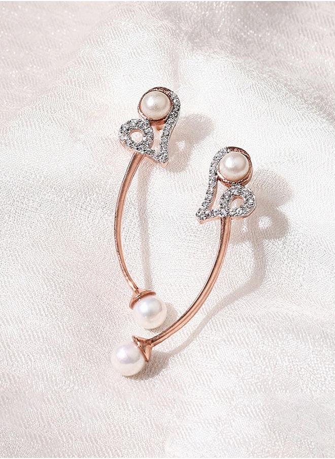 VOYLLA Voylla Rose Gold-Plated Brass Earrings  - Image 1