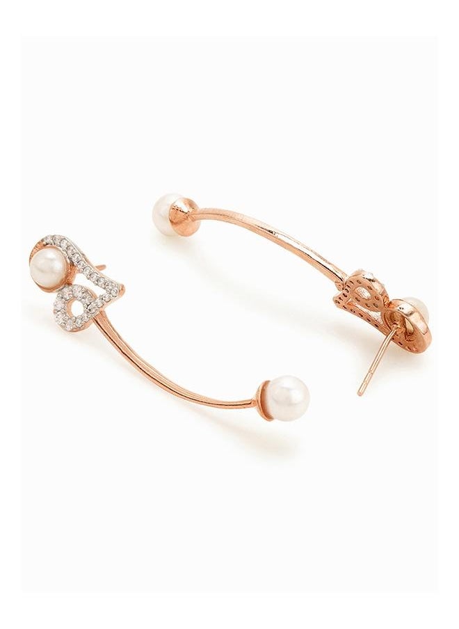 VOYLLA Voylla Rose Gold-Plated Brass Earrings  - Image 3