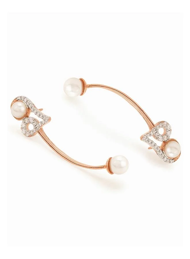 VOYLLA Voylla Rose Gold-Plated Brass Earrings