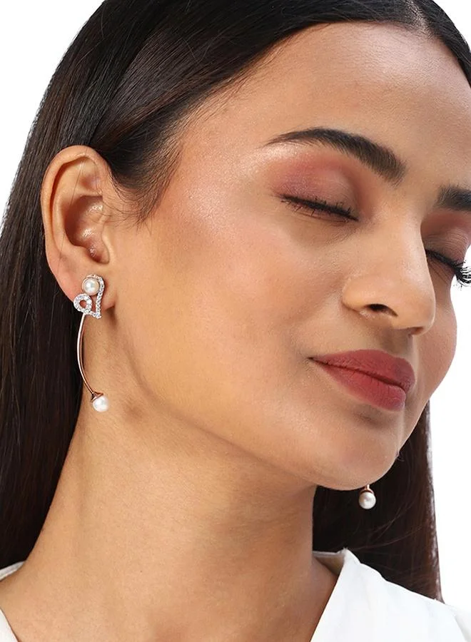 VOYLLA Voylla Rose Gold-Plated Brass Earrings
