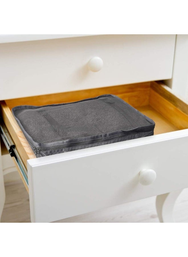 مكعبات تعبئة للسفر – مجموعة من 7 قطع من حقائب تنظيم السفر مع منظم أحذية، حقيبة أدوات الزينة وحقيبة غسيل – أكياس تخزين للأمتعة ومنظم أساسيات السفر - Image 4