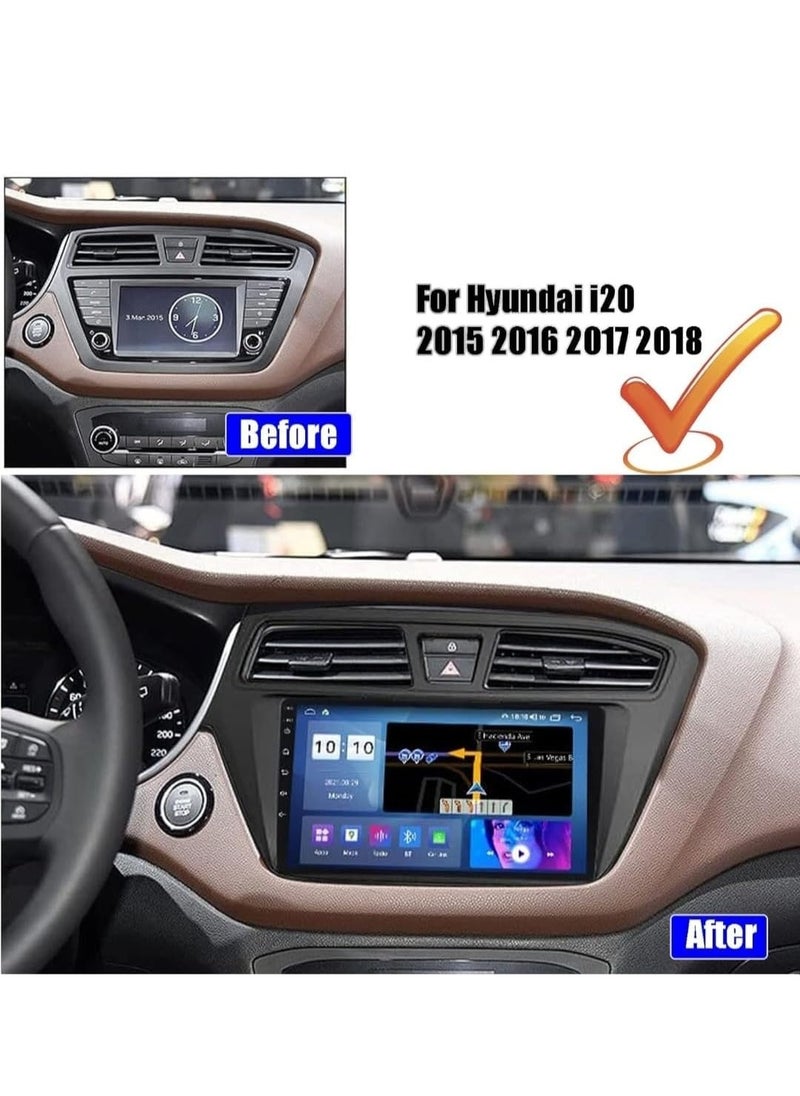 RAYMOS - Android Car Stereo For Hyundai i20 2015 2016 2017 2018 4GB RAM Support Apple Carplay Android Auto Wireless QLED Fast Interface AHD Camera Included SIM Card Bluetooth USB - Image 1