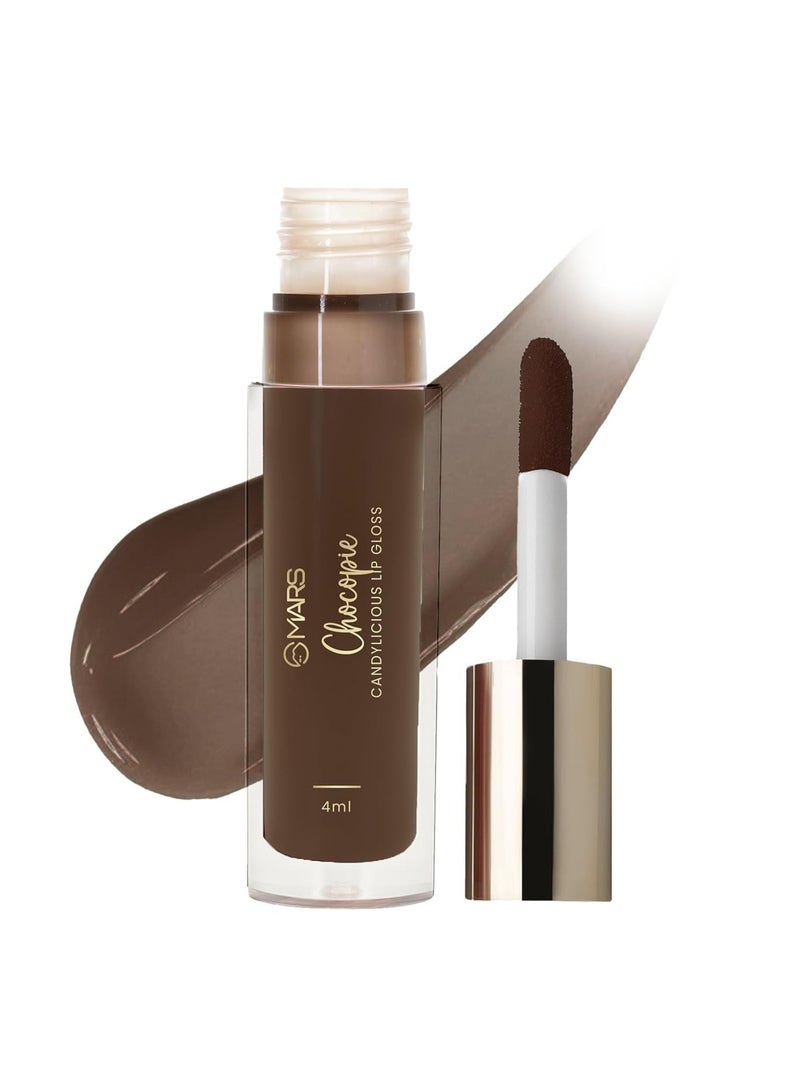 MARS COSMETICS Candylicious Sheer Lip Gloss for Women | Hydrating & High Shine | Lightweight | Non-Sticky | Enriched with Vitamin-E, Hyaluronic Acid & Avocado Ester (4.0ml) (06-CHOCOPIE) - Image 1