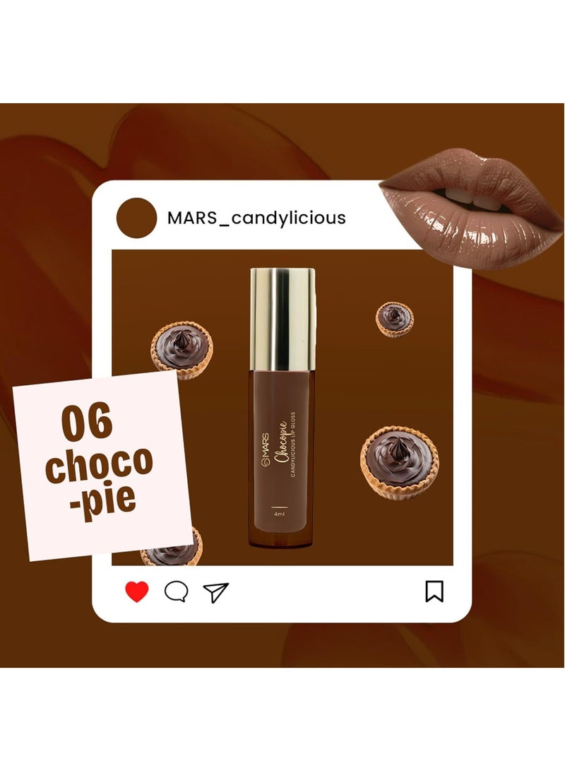 MARS COSMETICS Candylicious Sheer Lip Gloss for Women | Hydrating & High Shine | Lightweight | Non-Sticky | Enriched with Vitamin-E, Hyaluronic Acid & Avocado Ester (4.0ml) (06-CHOCOPIE) - Image 3