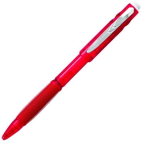 Pentel Twist-Erase GT, 0.5mm, Mechanical Pencil Transparent Burgundy barrel, Box of 12 (QE205B) - Image 4