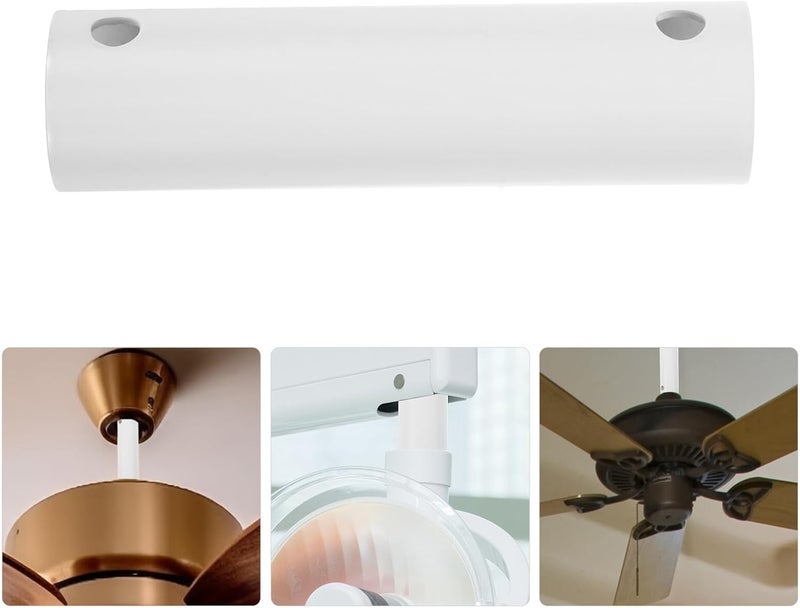 Fan Extension Rod White Iron Downrod Ceiling Fan Long Drop Extension for High Sloped Ceilings Easy to Install Minimalist Design - Image 4