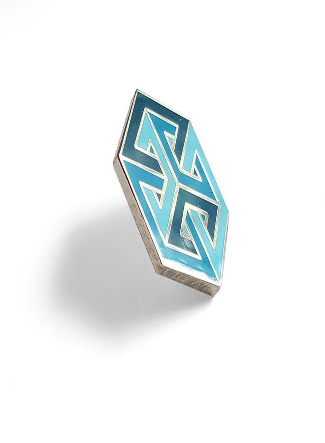 Pinsanity Impossible Geometric Cube Enamel Lapel Pin - Image 2