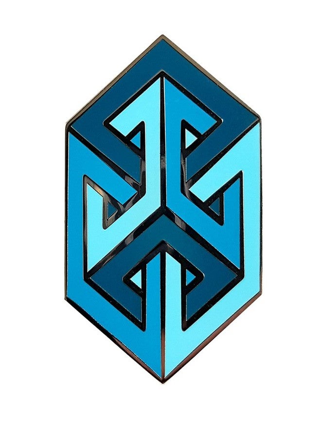 Pinsanity Impossible Geometric Cube Enamel Lapel Pin - Image 1