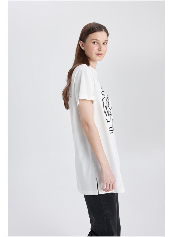 DeFacto - Woman Regular Fit Bike Neck Knitted Short Sleeve Tunic - Image 1